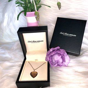 Sterling Silver 2-Tone Mother & Child Heart Keepsake Photo Locket 18” Chain NIB